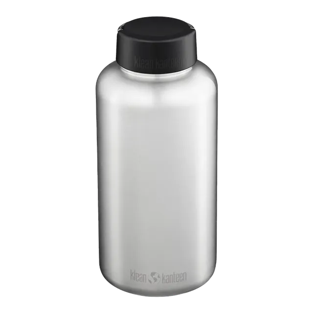 klean-kanteen-edelstahl-trinkflasche-wide-1900ml-mit-wide-loop-cap-brushed-stain image 1