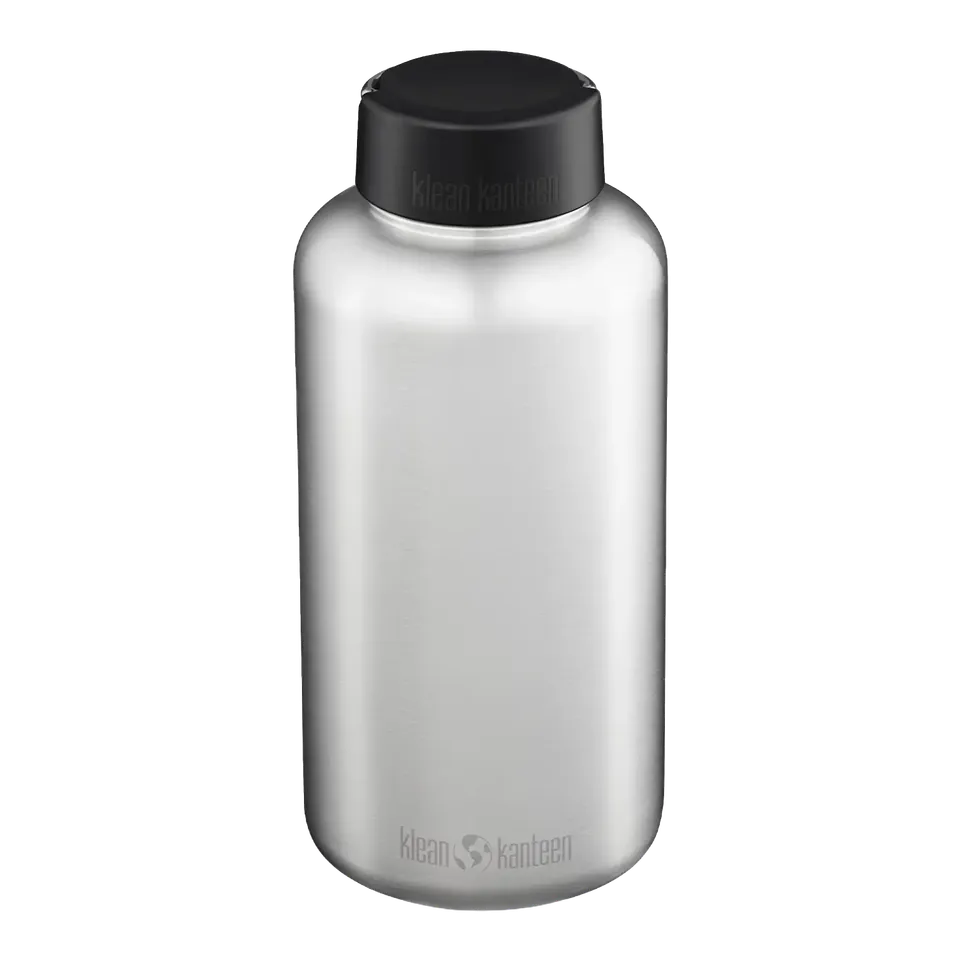 klean-kanteen-edelstahl-trinkflasche-wide-1900ml-mit-wide-loop-cap-brushed-stain image 1