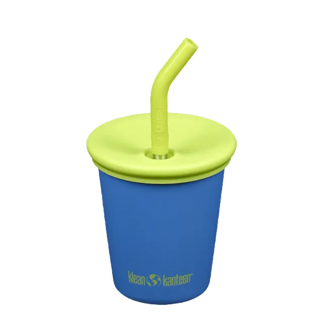 klean-kanteen-edelstahl-trinkbecher-kid-cup-296ml-mit-silikondeckel-und-trinkhal image 1