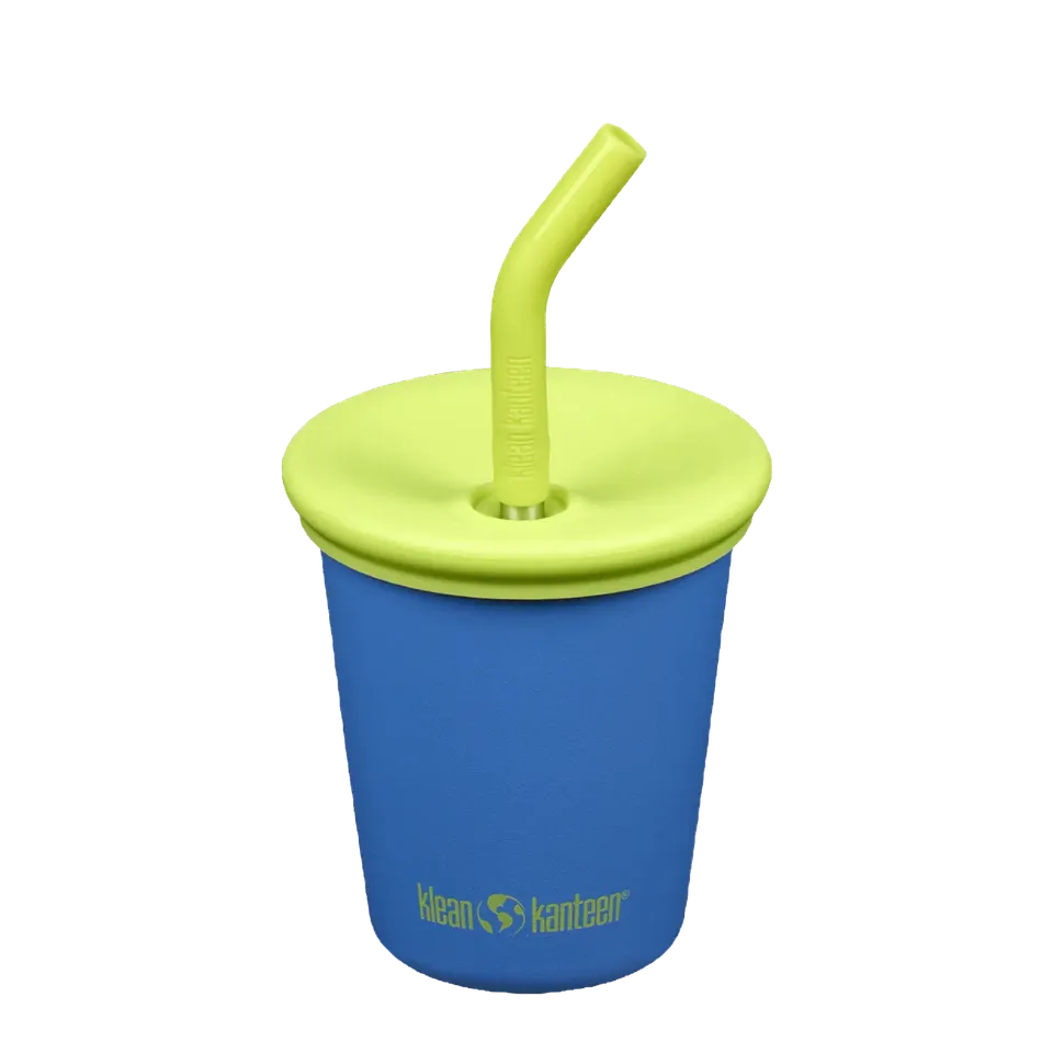 klean-kanteen-edelstahl-trinkbecher-kid-cup-296ml-mit-silikondeckel-und-trinkhal image 1