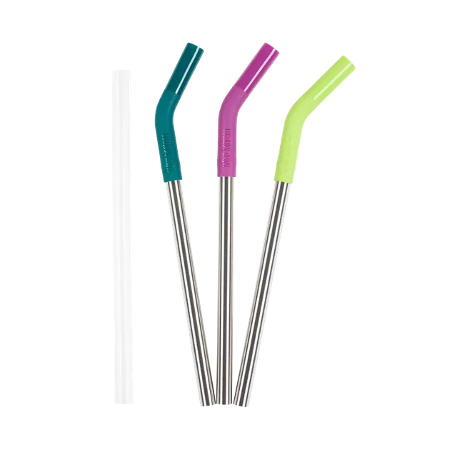 klean-kanteen-edelstahl-trinkhalme-10-mm-3er-set-mit-silikonverl-ngerung-bunte-w image 1