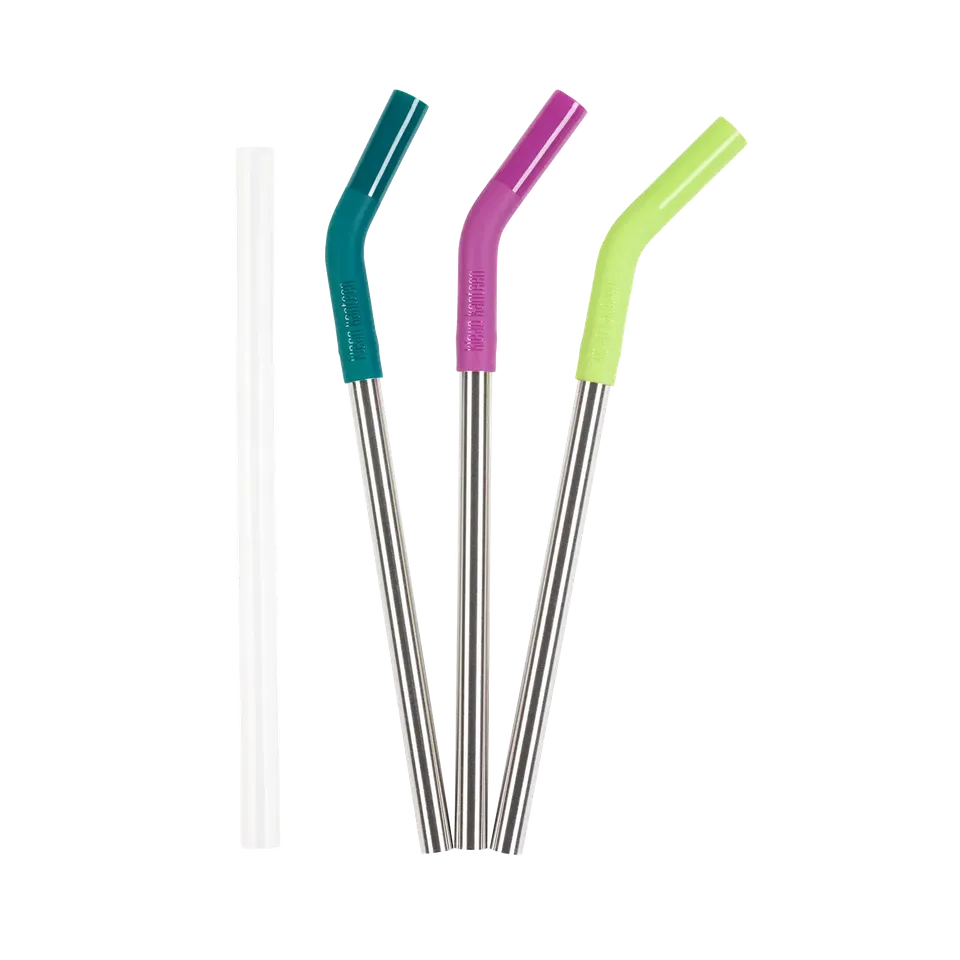 klean-kanteen-edelstahl-trinkhalme-10-mm-3er-set-mit-silikonverl-ngerung-bunte-w image 1