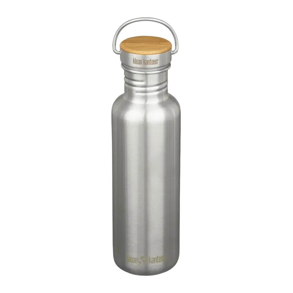 klean-kanteen-reflect-800ml-edelstahl-trinkflasche-mit-bambus-schraubverschluss- image 1