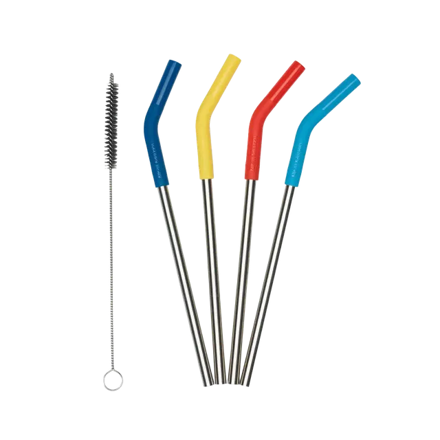 klean-kanteen-edelstahl-trinkhalme-4er-set-8-mm-silikonspitze-flexibel-inkl-trin image 1
