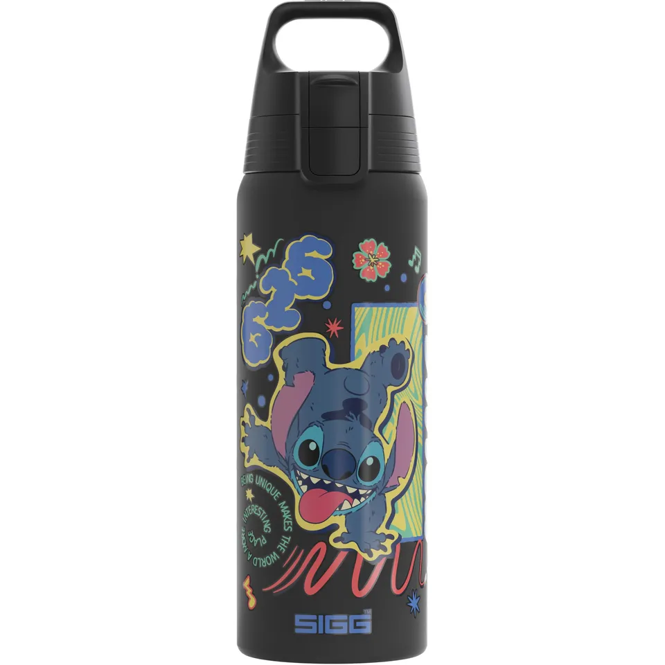 sigg-shield-one-disney-lilo-stitch-edelstahl-trinkflasche-0-75-l-black-auslaufsi image 1