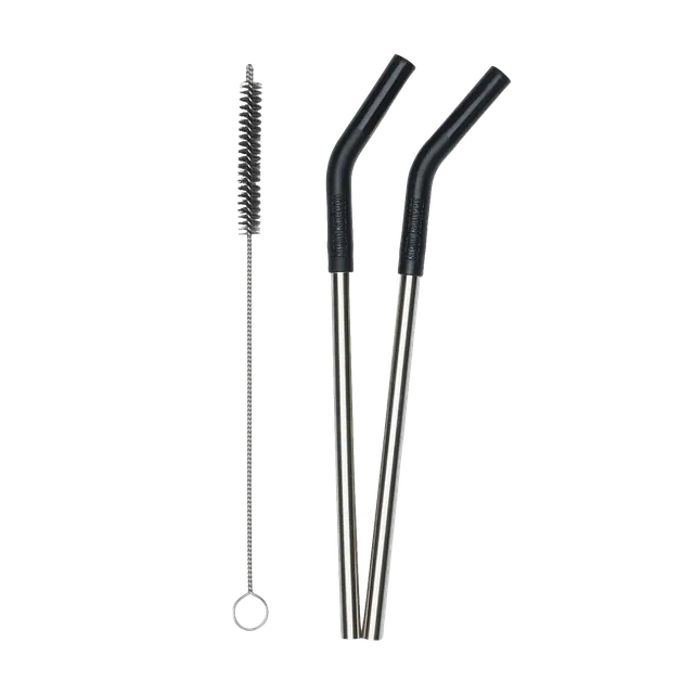 klean-kanteen-edelstahl-trinkhalme-2er-set-8mm-mit-trinkhalmb-rste-silikonspitze image 1