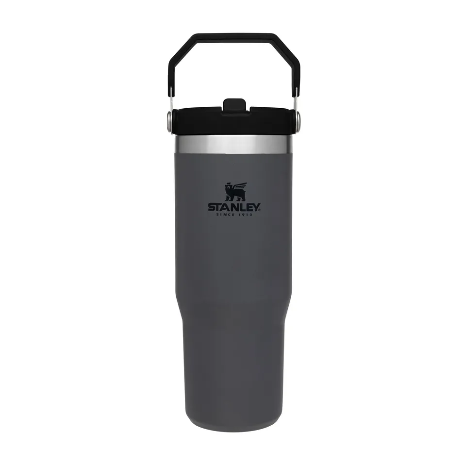 stanley-iceflow-flip-straw-trinkflasche-0-89l-charcoal-thermosflasche-mit-strohh image 1