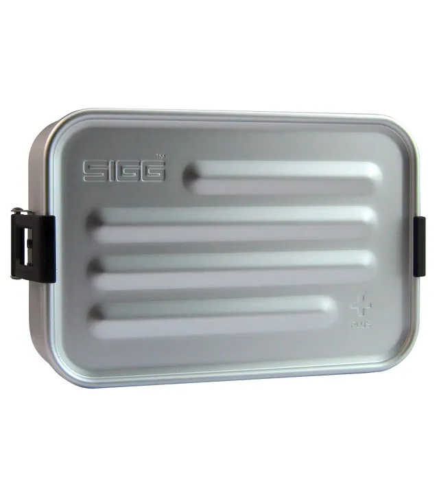 sigg-metal-boxes-plus-alu-brotdose-mit-trenner-und-silikoneinsatz-mikrowellengee image 1