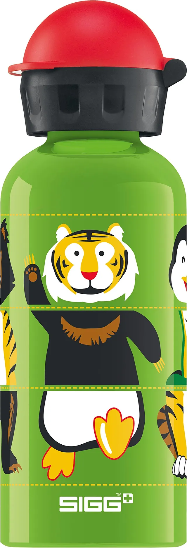sigg-zoo-twister-kinder-trinkflasche-0-4-l-federleichte-aluminiumflasche-mit-aus image 1