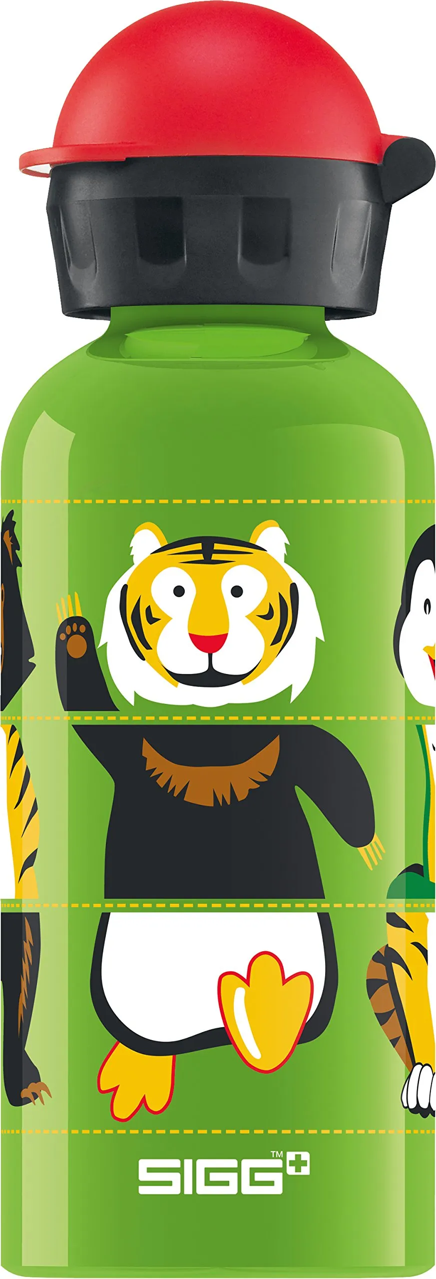 sigg-zoo-twister-kinder-trinkflasche-0-4-l-federleichte-aluminiumflasche-mit-aus image 1