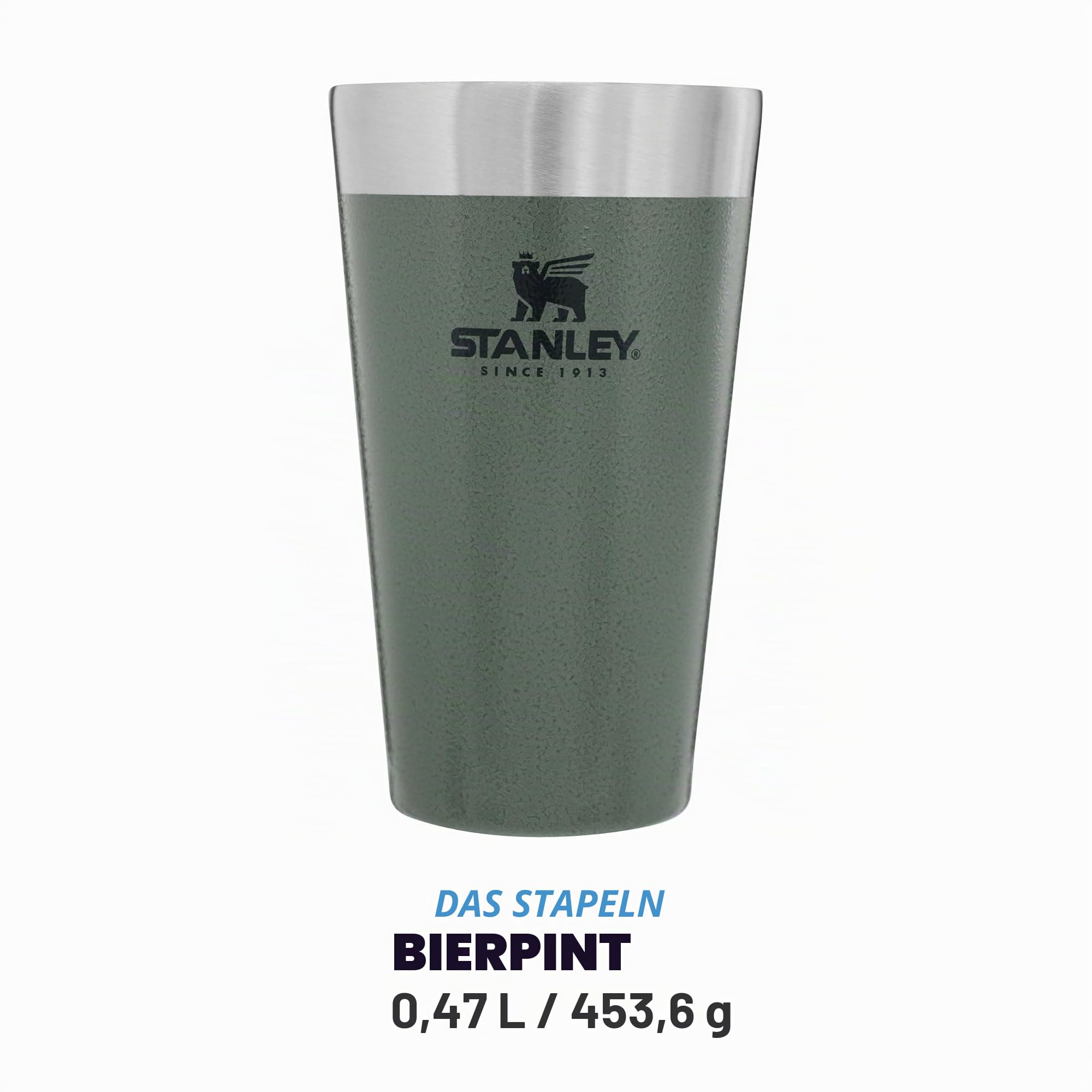 stanley-1913-adventure-stacking-bierbecher-0-47-l-hammertone-green-edelstahl-pin image 3