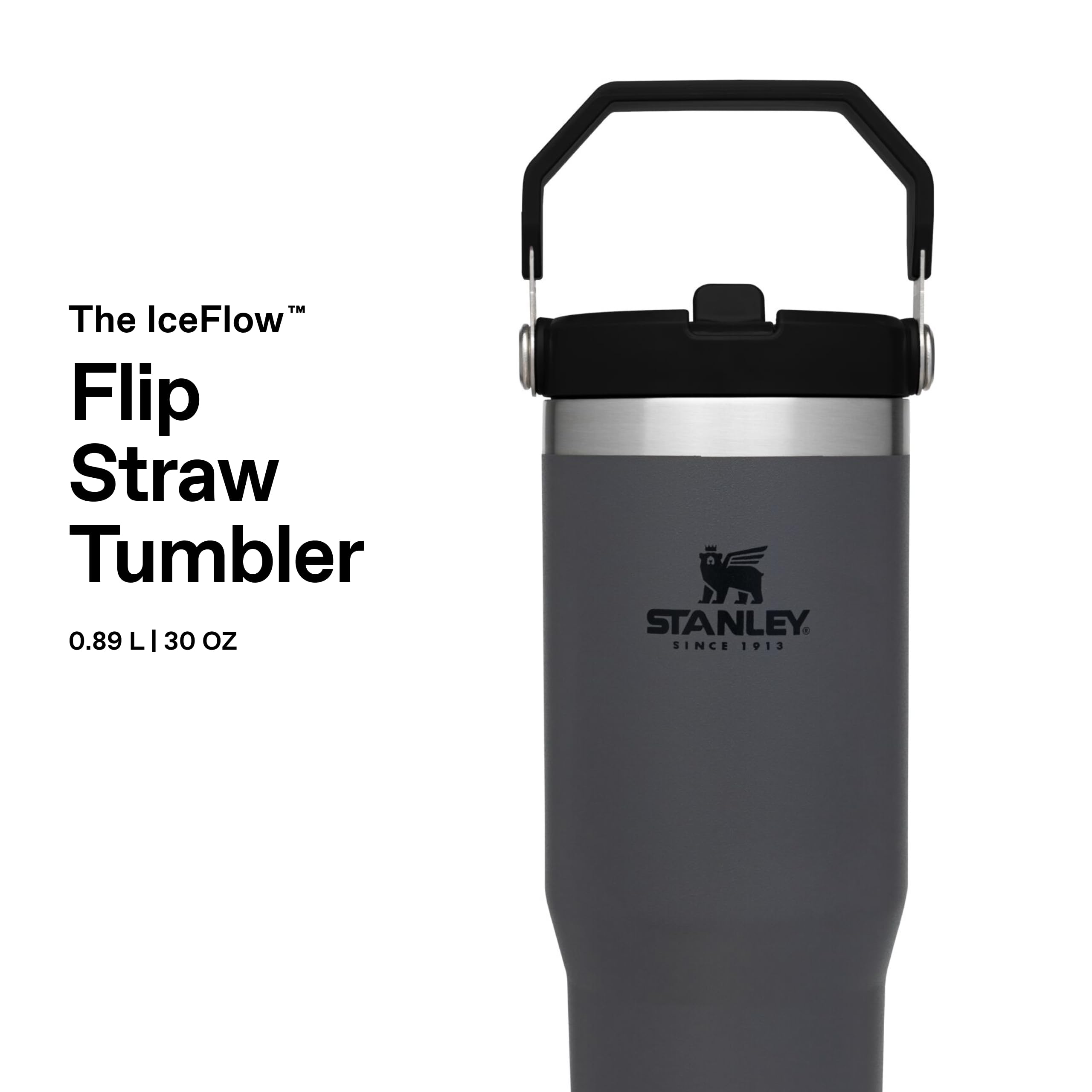 stanley-iceflow-flip-straw-trinkflasche-0-89l-charcoal-thermosflasche-mit-strohh image 3