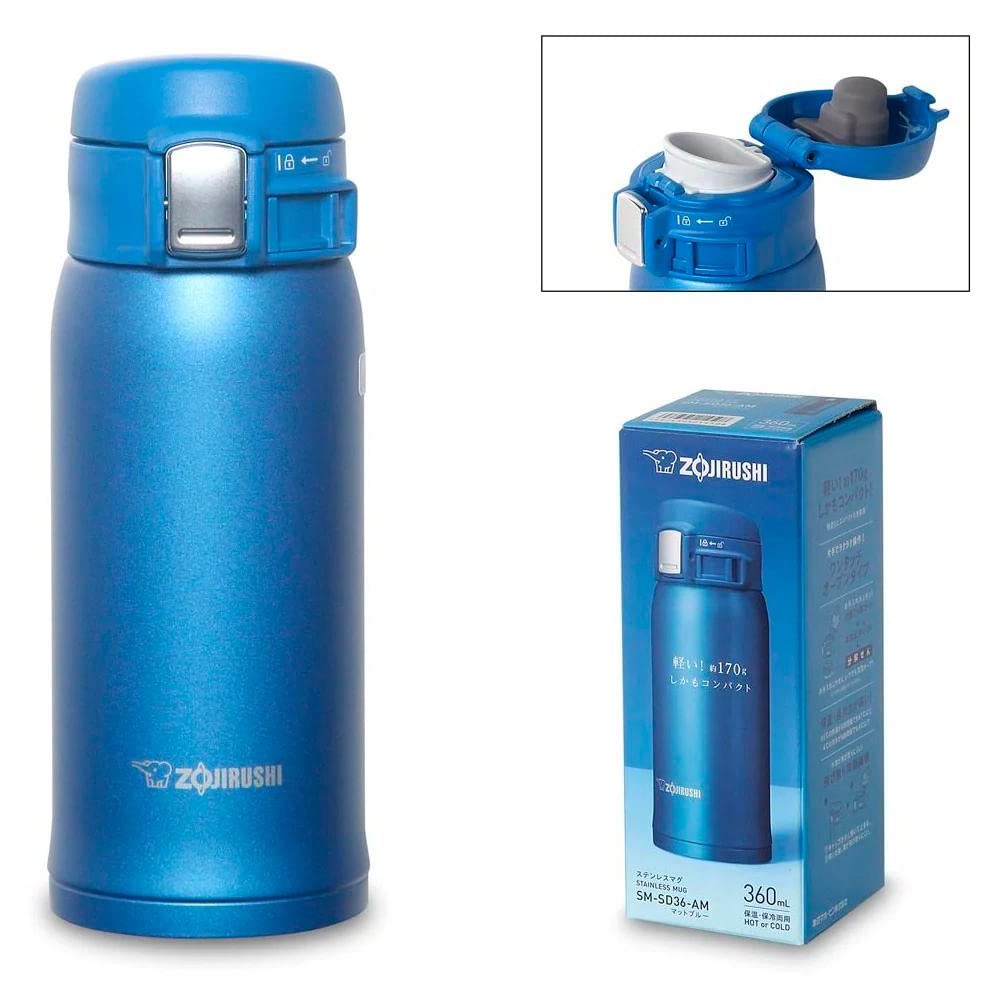 zojirushi-edelstahl-thermoskanne-360-ml-mattblau-doppelwandige-vakuumisolierung- image 2