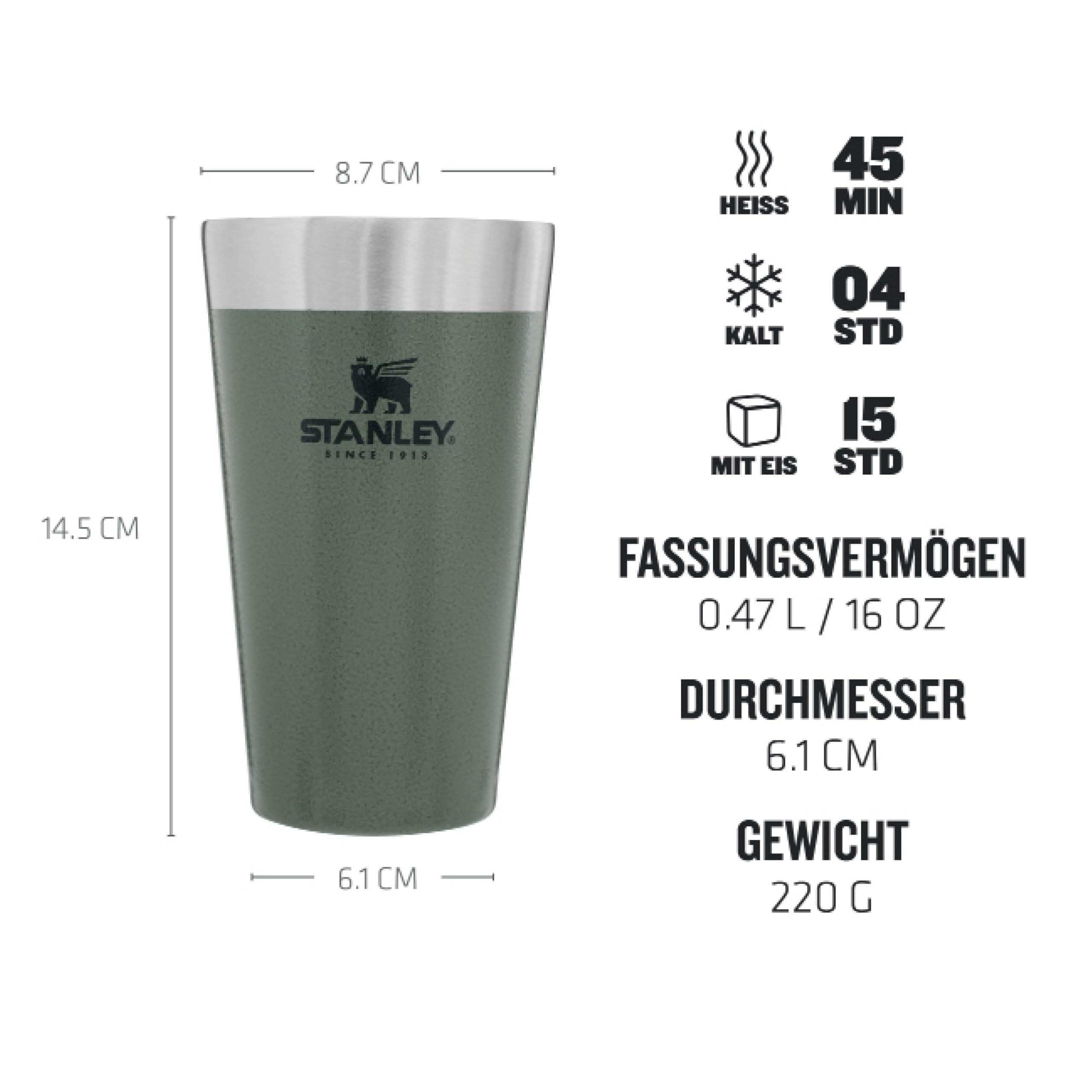 stanley-1913-adventure-stacking-bierbecher-0-47-l-hammertone-green-edelstahl-pin image 2
