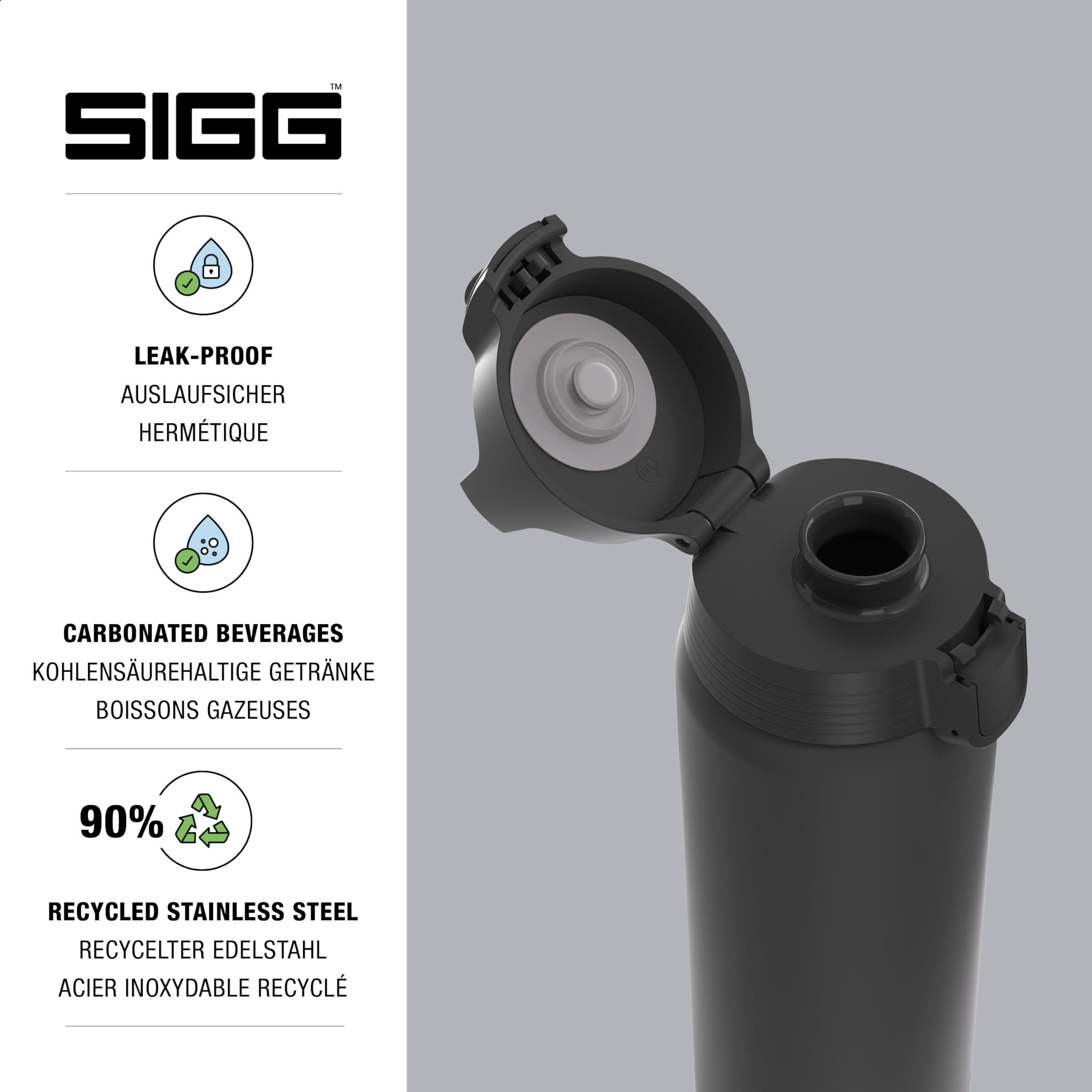 sigg-shield-one-edelstahl-trinkflasche-750-ml-auslaufsicher-f-r-kohlens-ure-geei image 2