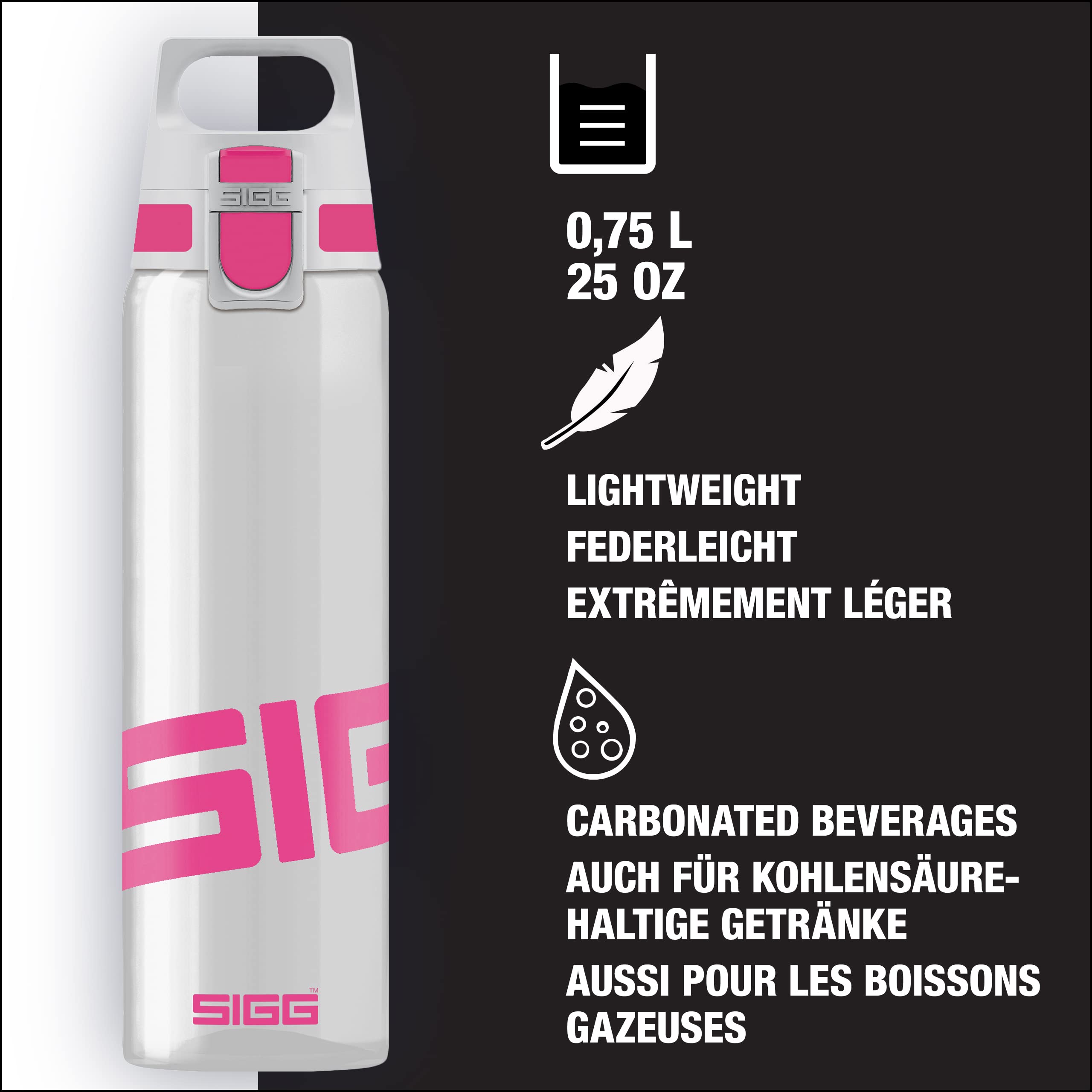 sigg-total-clear-one-trinkflasche-0-75-l-tritan-kohlens-uregeeignet-auslaufsiche image 2