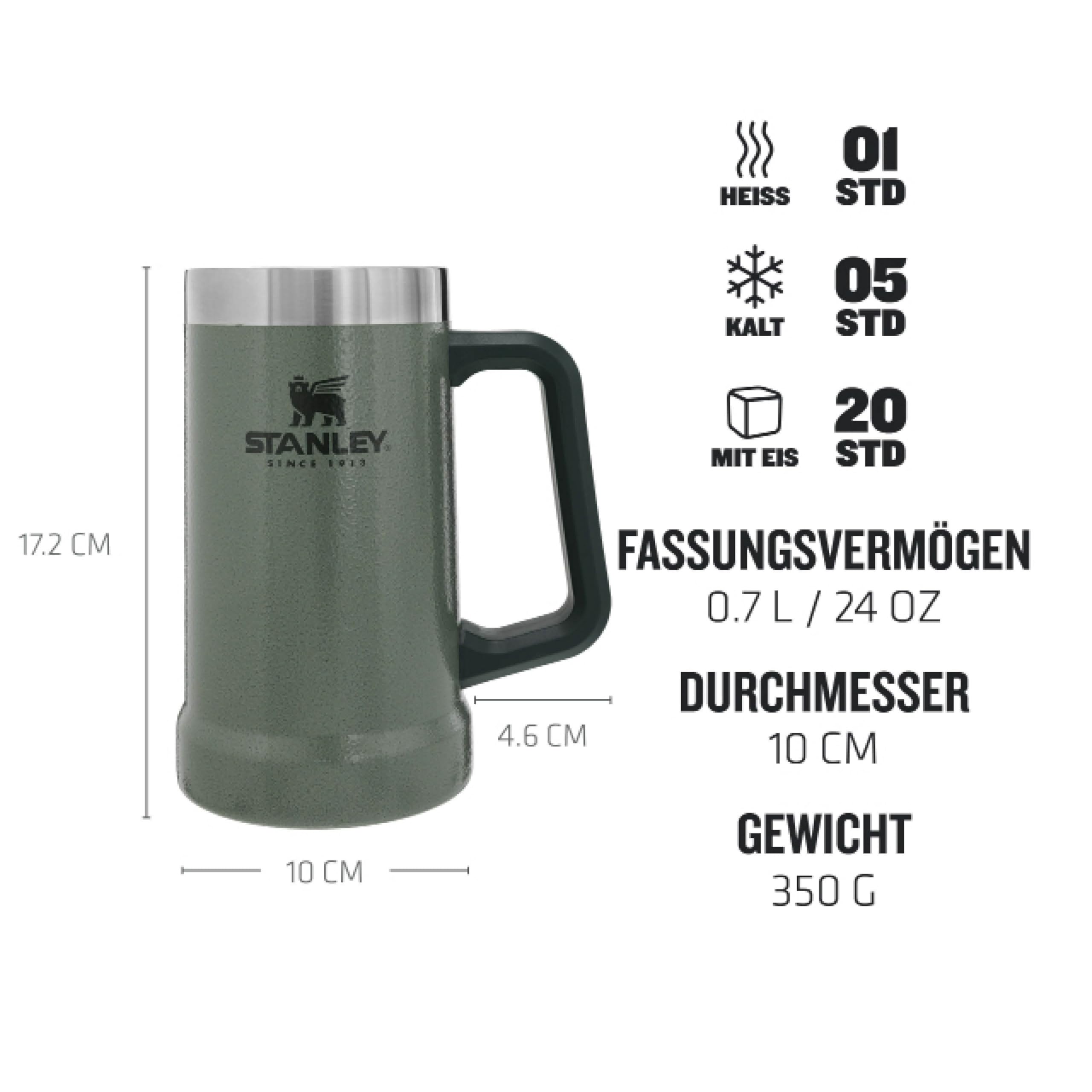 stanley-1913-adventure-vacuum-bierkrug-709-ml-hammertone-green-7-std-kalt-mit-he image 2