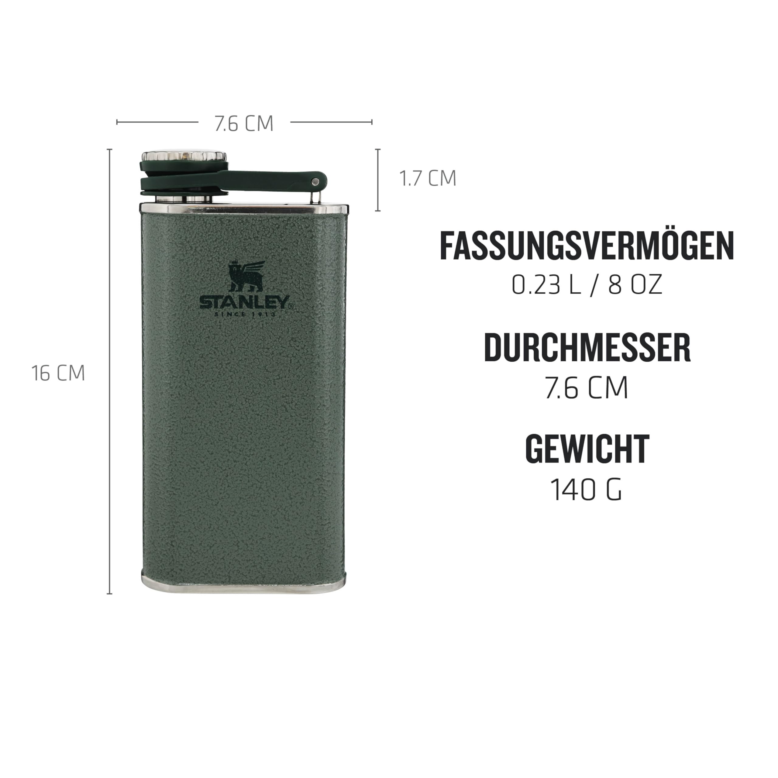 stanley-1913-classic-wide-mouth-flask-236-ml-flachmann-edelstahl-mit-never-lose- image 2