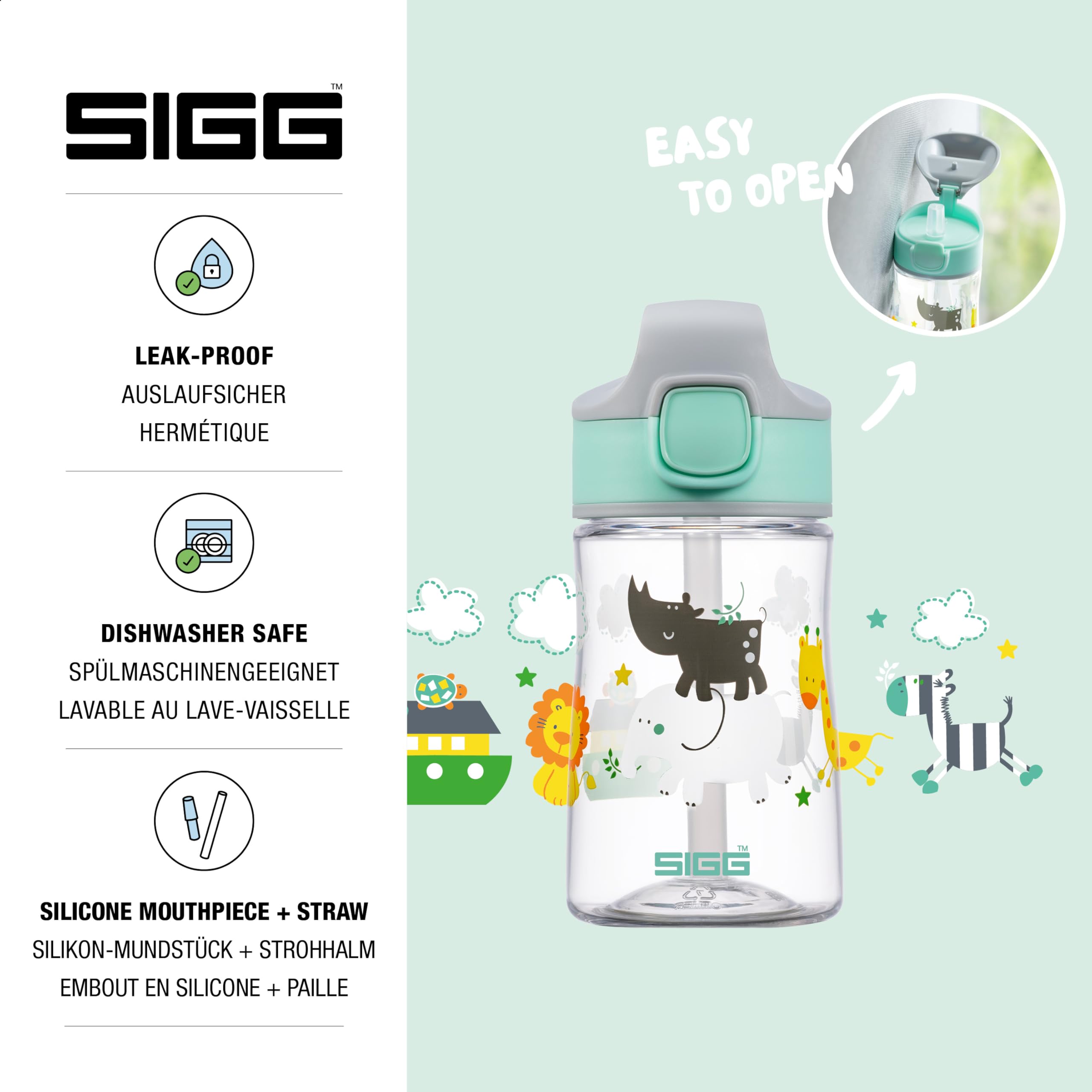 sigg-miracle-tritan-kinder-trinkflasche-mit-trinkhalm-einh-ndig-bedienbar-auslau image 3