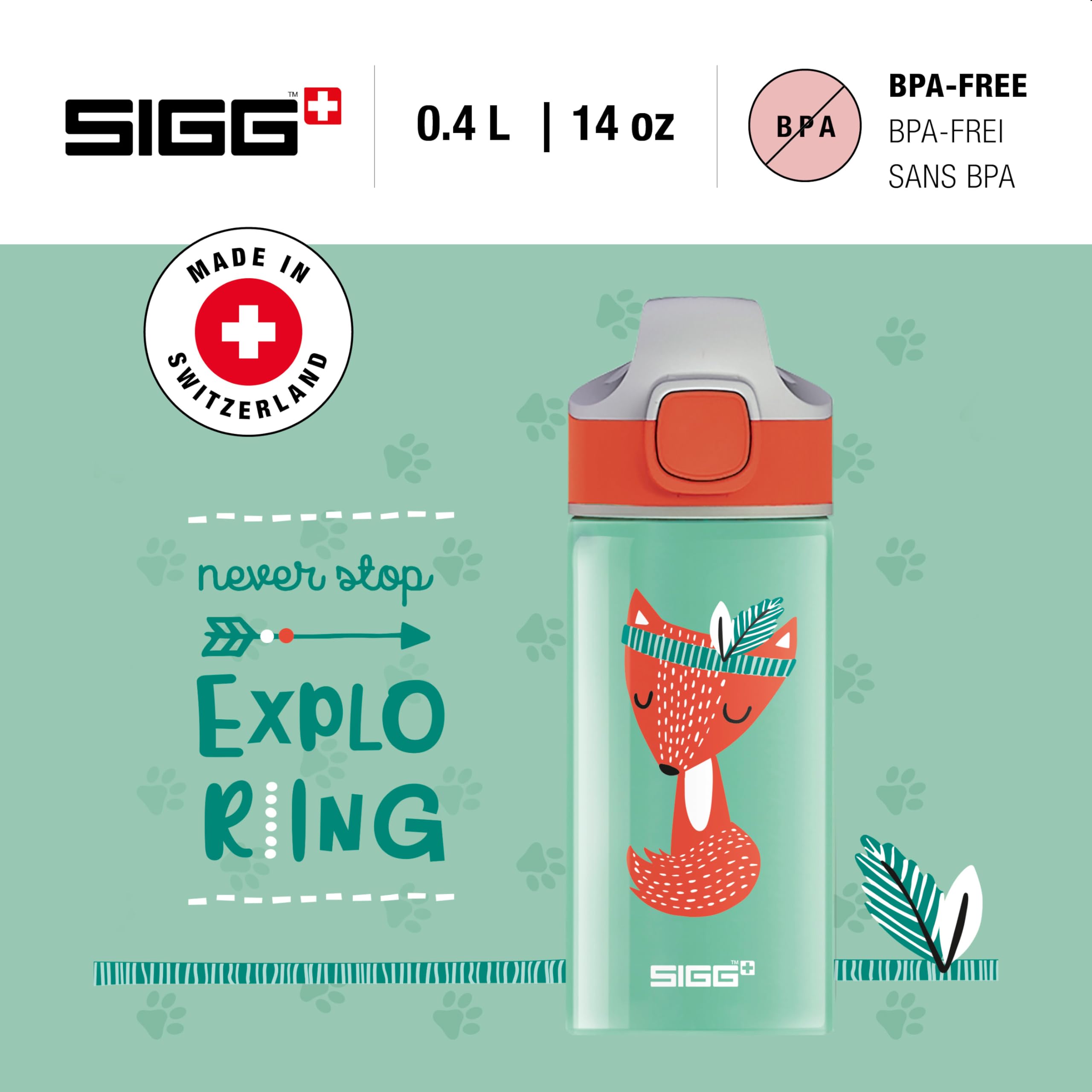 sigg-miracle-peaceful-kinder-trinkflasche-mit-trinkhalm-0-4-l-einh-ndig-bedienba image 2