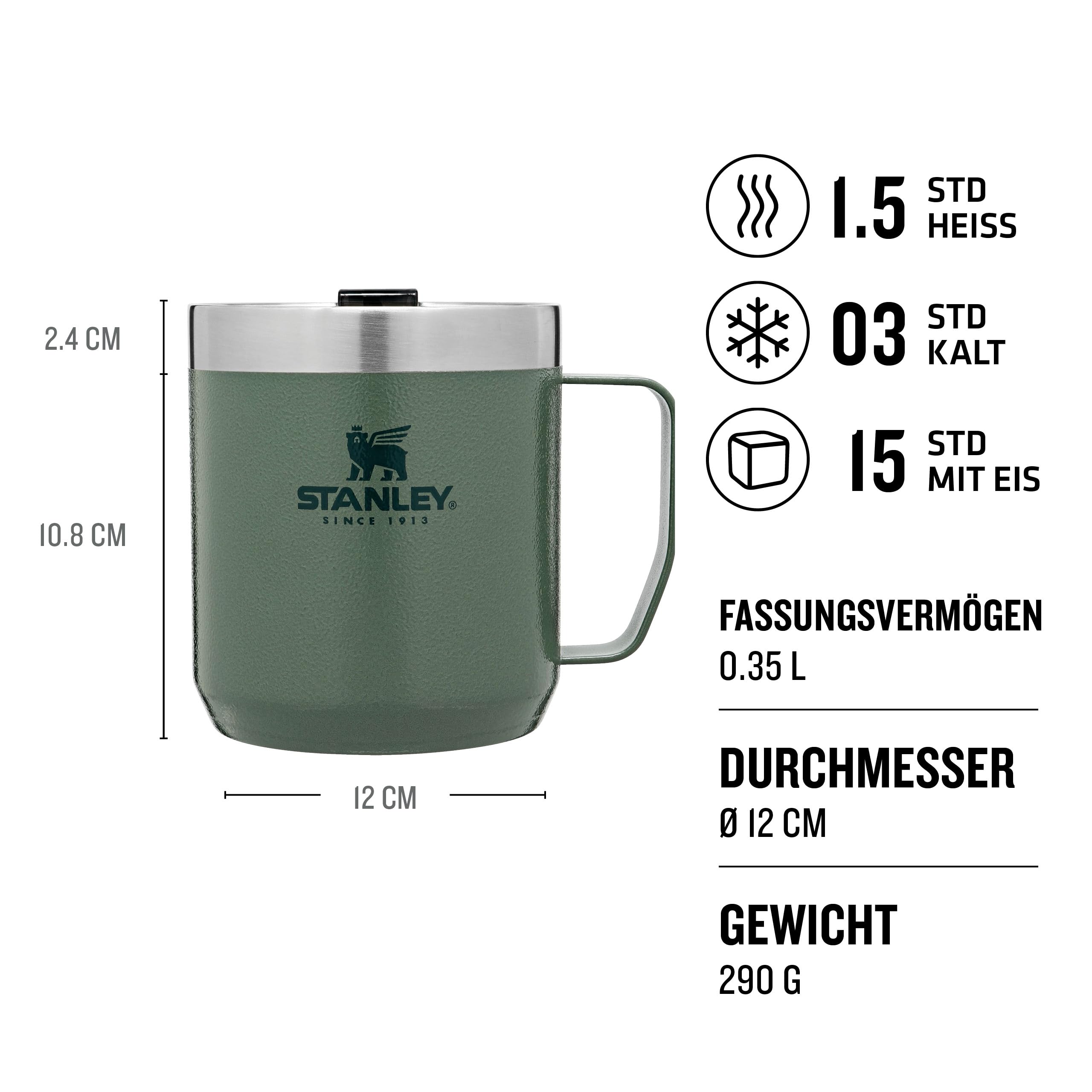 stanley-1913-classic-legendary-camp-mug-0-35-l-thermobecher-hammertone-green-dop image 2