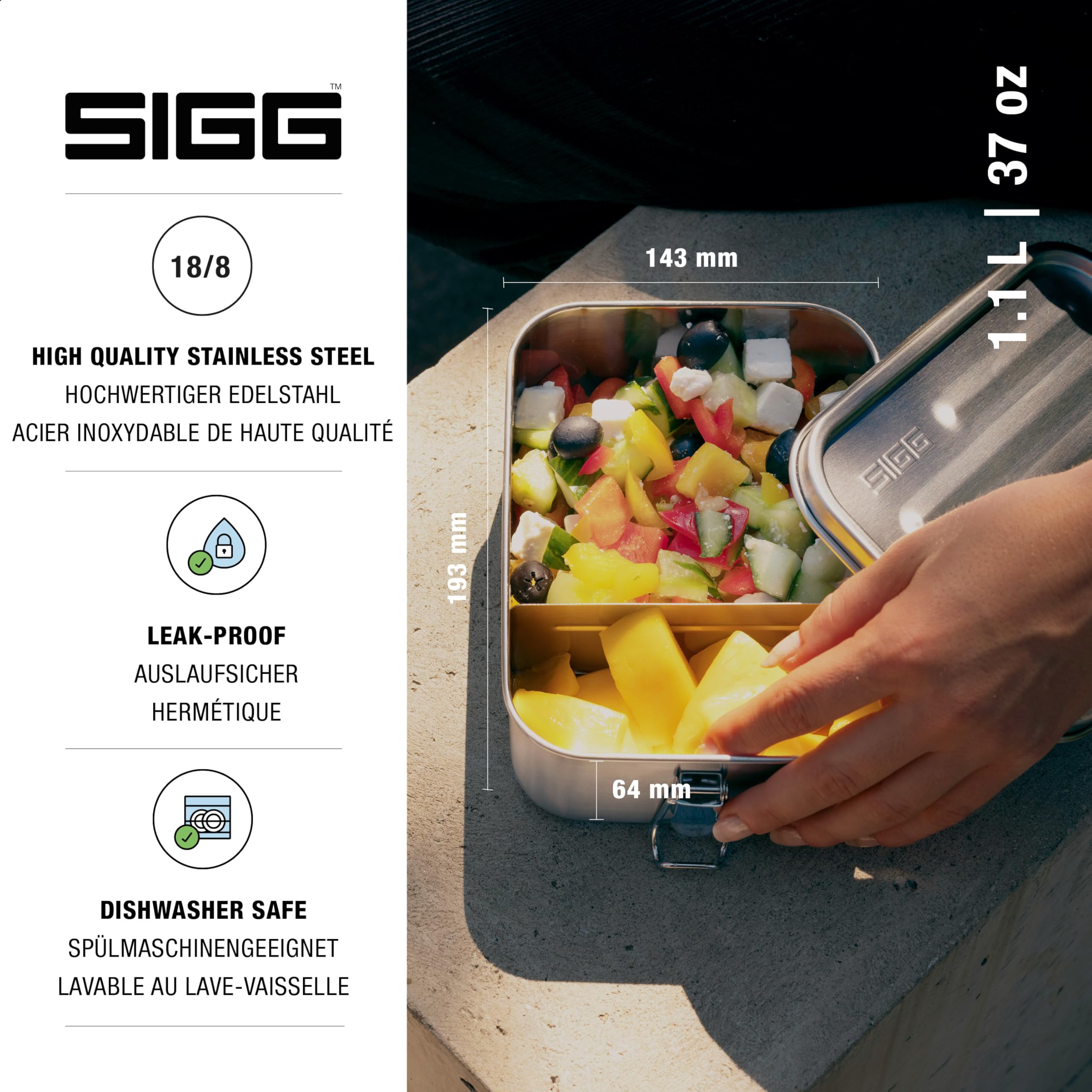 sigg-gemstone-brotdose-auslaufsichere-edelstahl-lunchbox-18-8-mit-separator-sp-l image 2