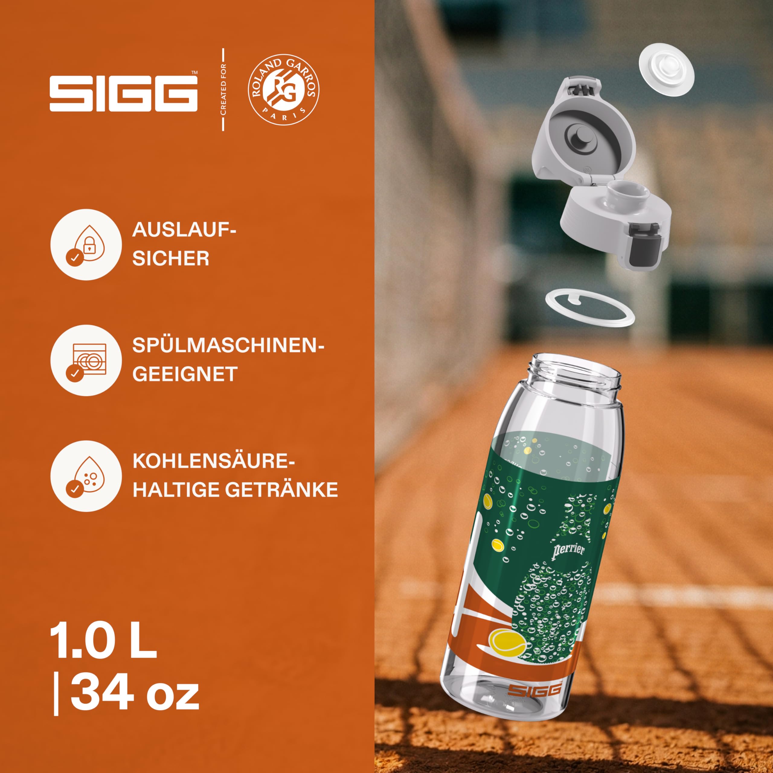 sigg-total-clear-one-roland-garros-trinkflasche-transparente-tritan-renew-wasser image 3