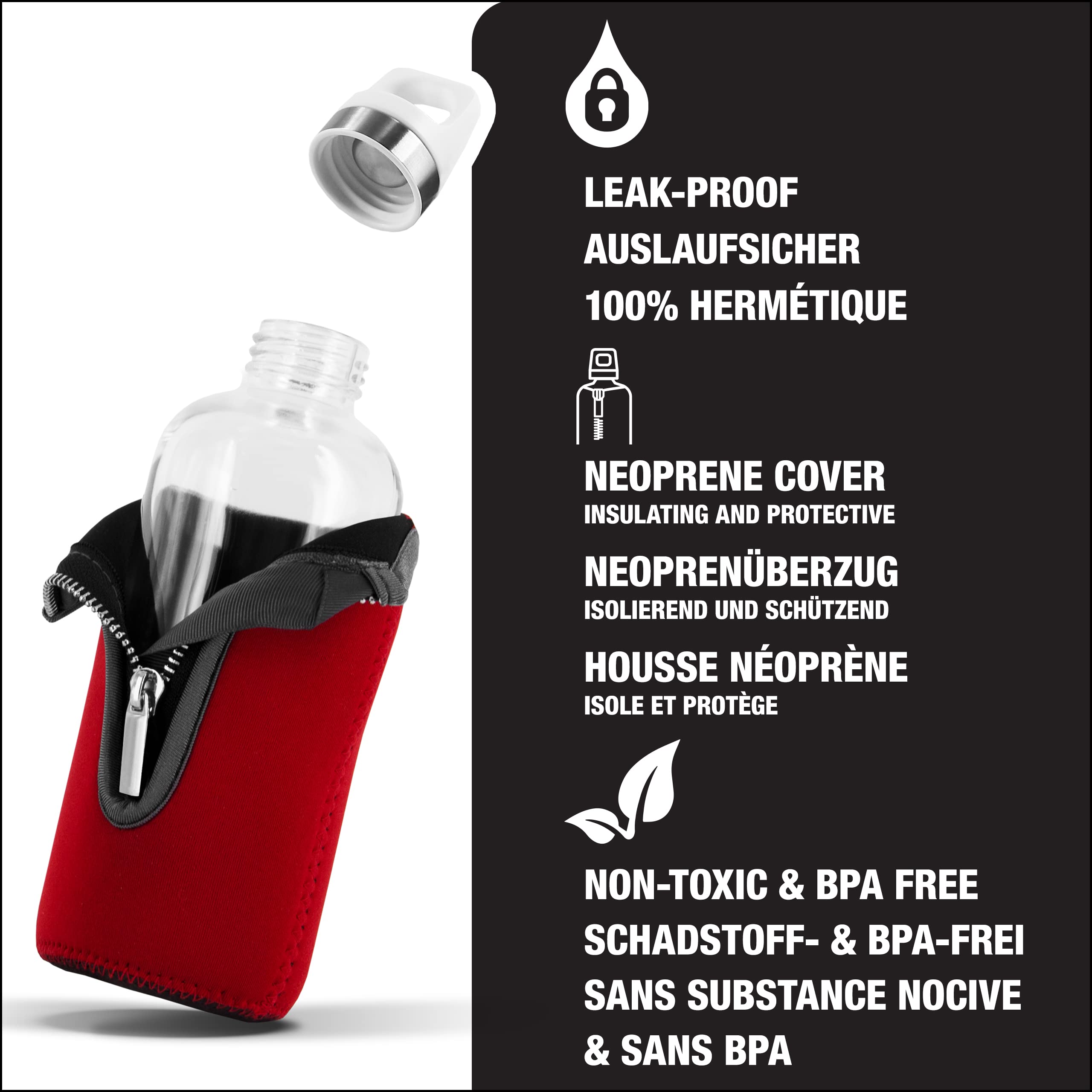 sigg-stella-trinkflasche-0-5-l-rot-glas-trinkflasche-mit-neoprenh-lle-bpa-frei-a image 3