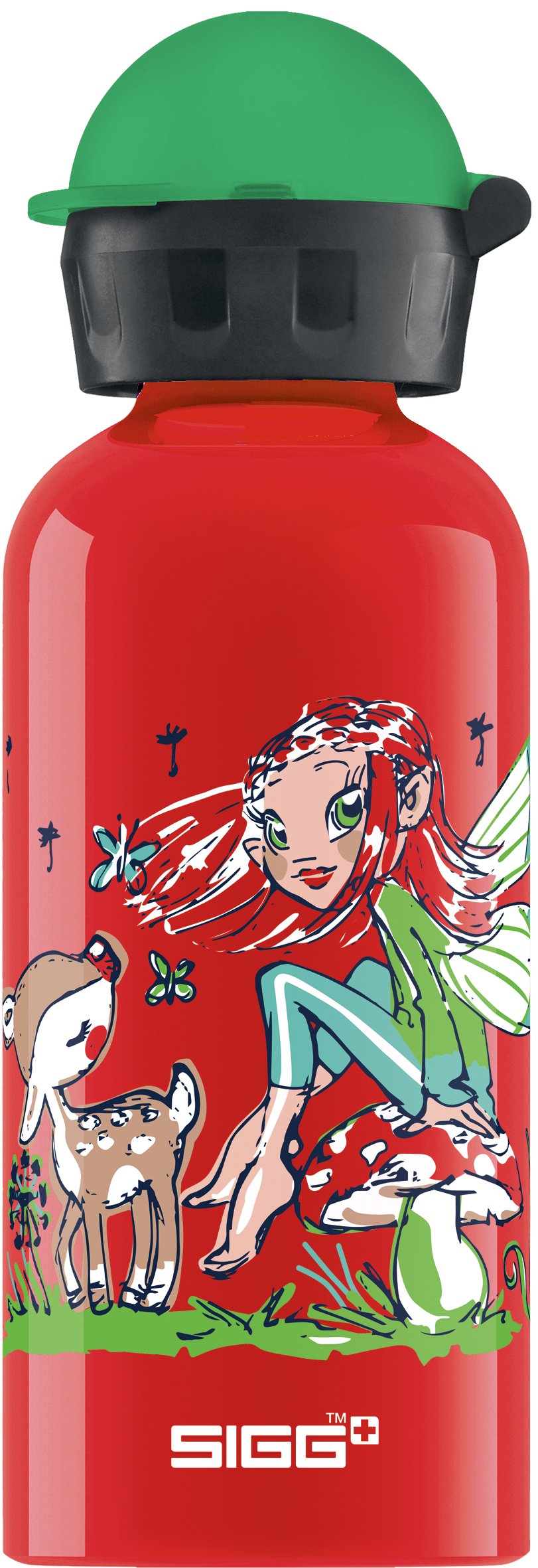 sigg-fairy-world-kinder-trinkflasche-0-4-l-auslaufsichere-aluminium-flasche-mit- image 1