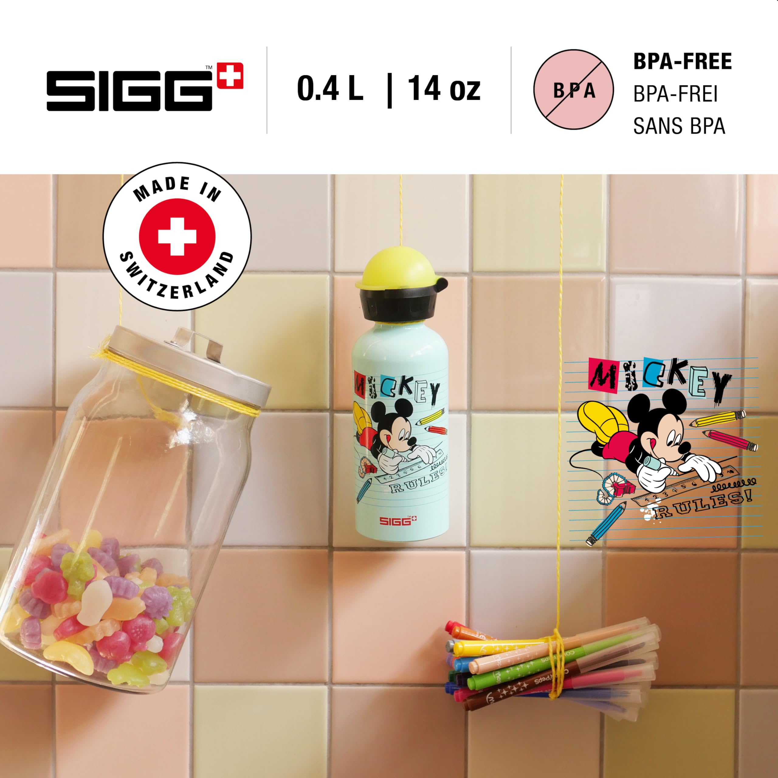 sigg-kbt-disney-mickey-mouse-kinder-trinkflasche-0-4-l-aluminium-auslaufsicher-b image 2