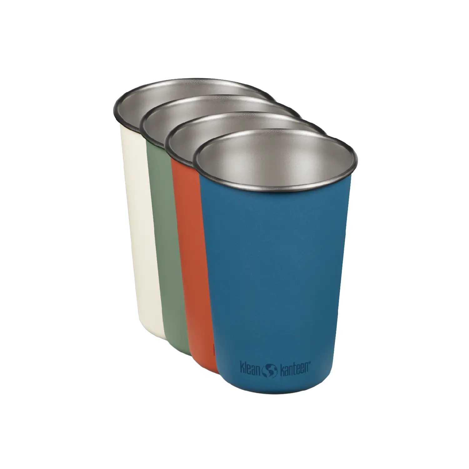 klean-kanteen-pint-cup-edelstahl-trinkbecher-473ml-4er-set-wiederverwendbare-bec image 1