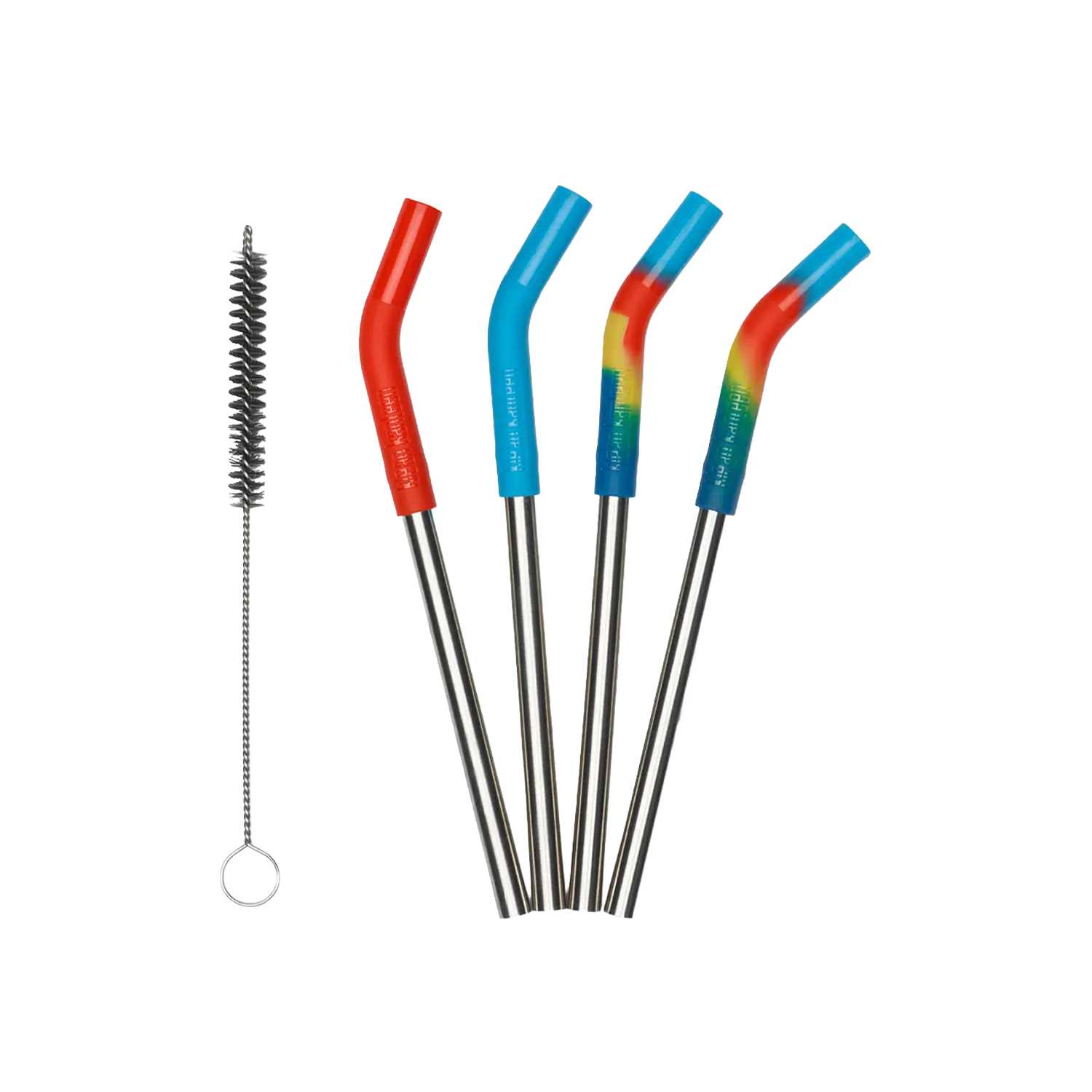 klean-kanteen-edelstahl-trinkhalme-kurz-8mm-4er-set-mit-trinkhalmb-rste-silikons image 1