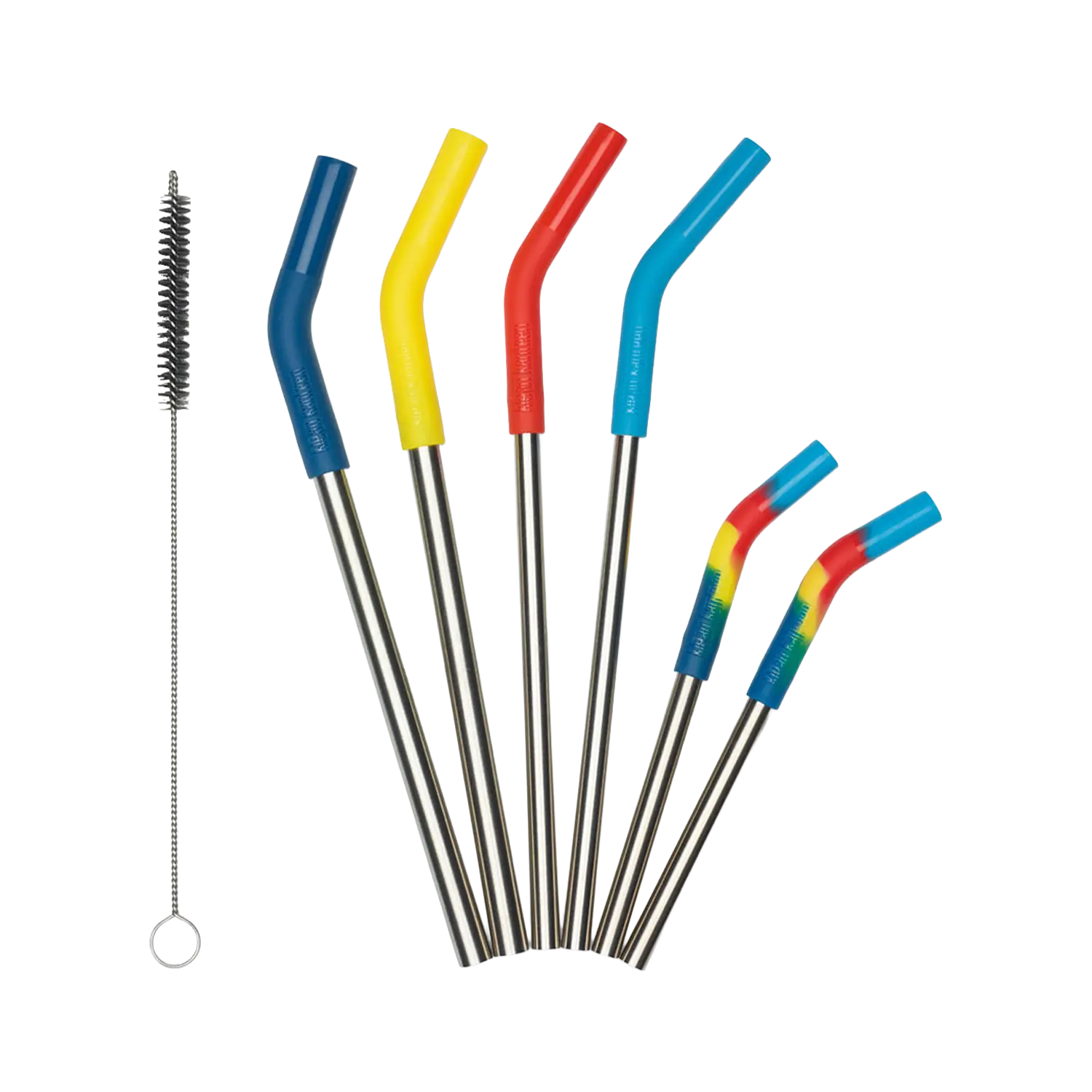 klean-kanteen-edelstahl-trinkhalme-6er-set-mit-trinkhalmb-rste-silikonspitzen-f- image 1