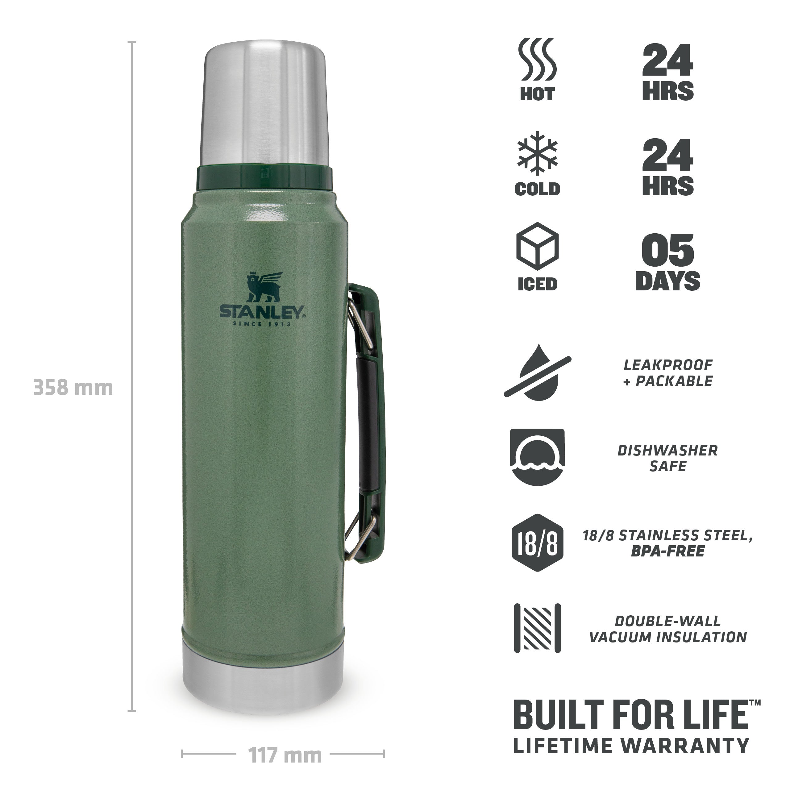 stanley-1913-classic-legendary-bottle-1-0l-auslaufsichere-thermoskanne-aus-edels image 2