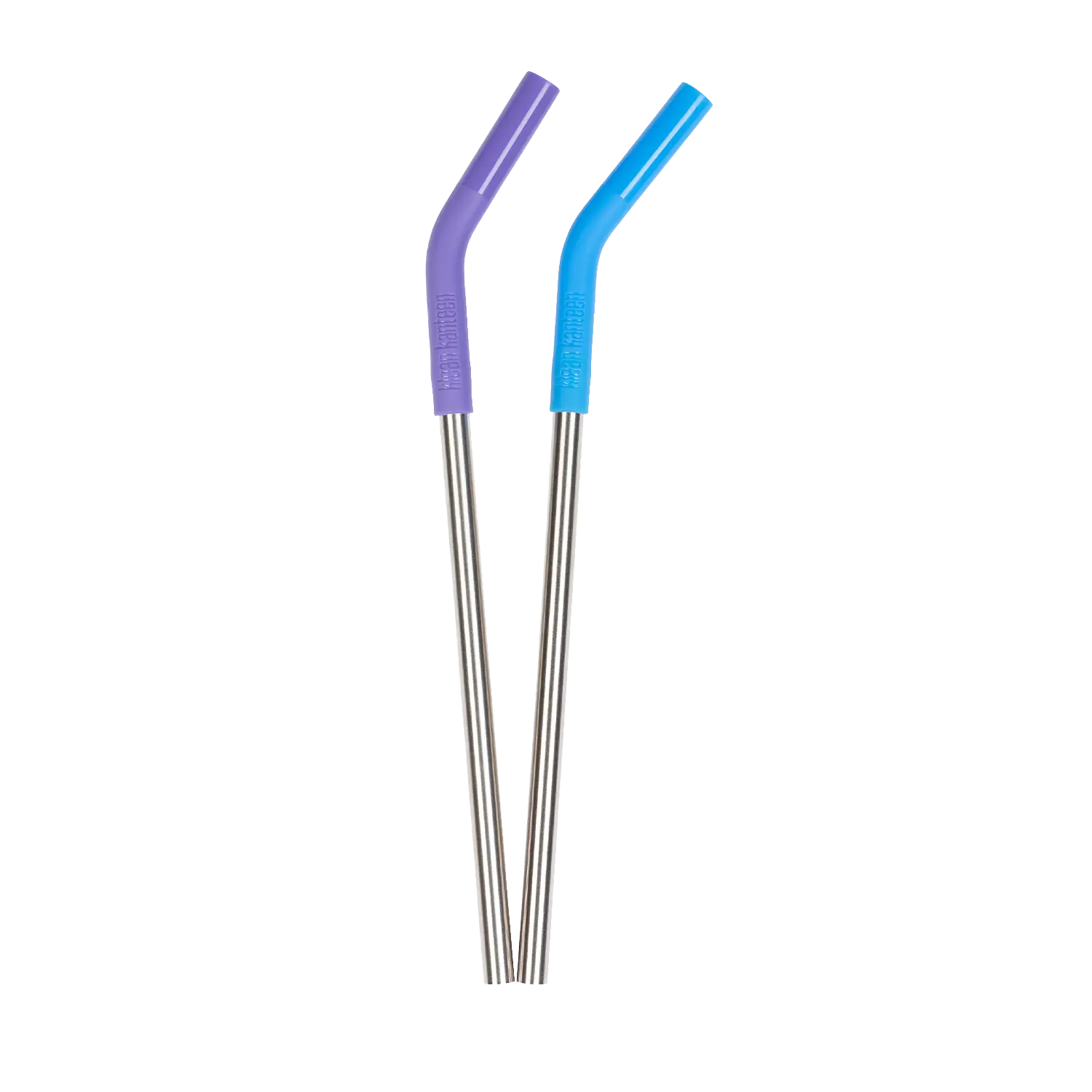 klean-kanteen-edelstahl-trinkhalme-8-mm-2er-set-mit-flexibler-silikonspitze-blau image 1